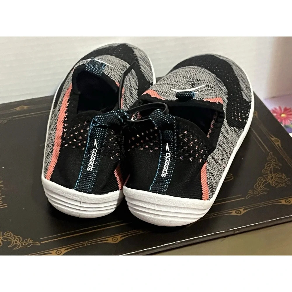 Girls SPEEDO Surf Strider Water Shoes Size‎ M (2-3) Heather Gray/Pink